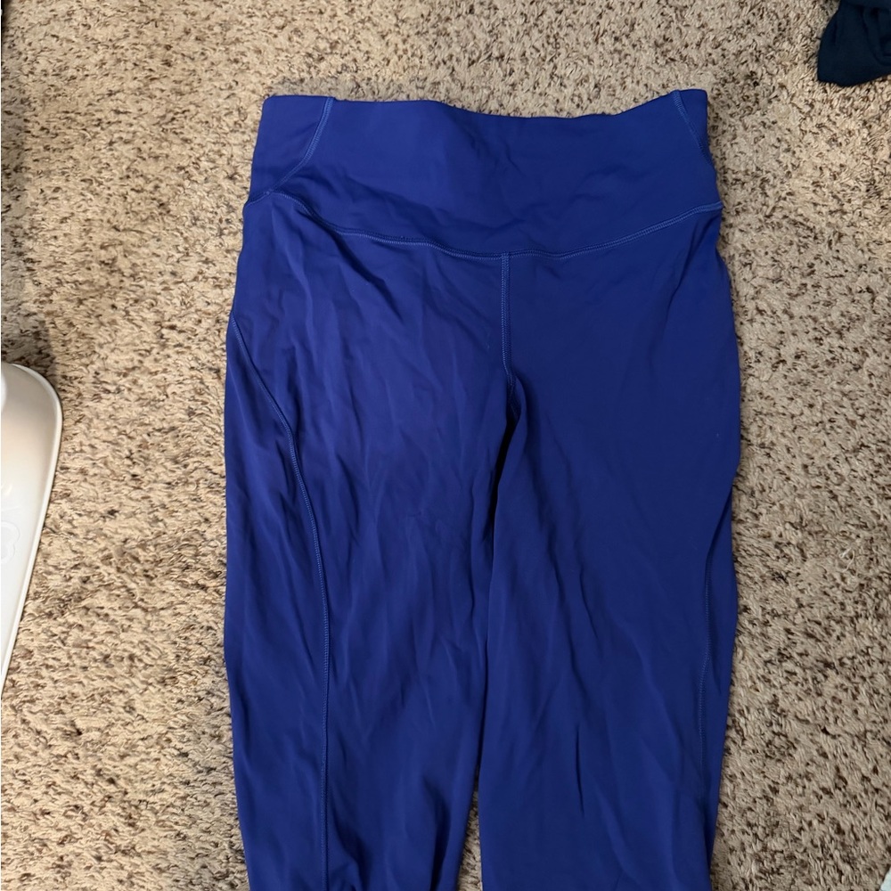 Blue High-Waisted Leggings